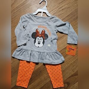 Disney Minnie Mouse Gray and Orange Halloween Outfit